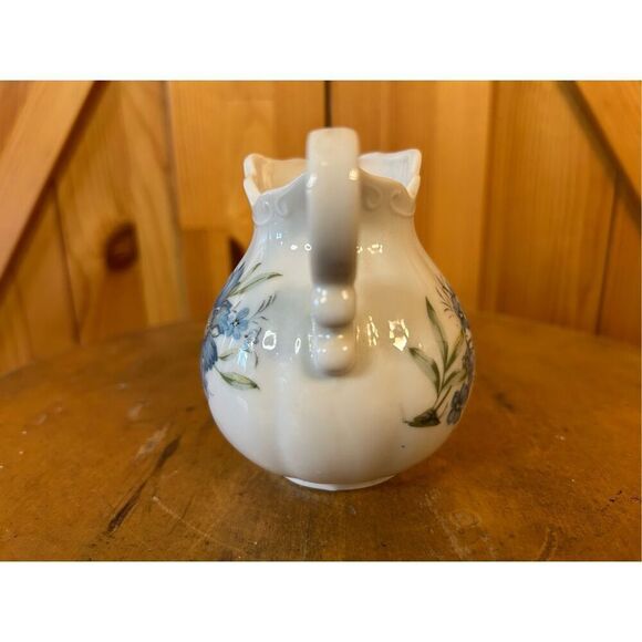 Vintage Inarco Japan Porcelain Pitcher E-4543 with Blue Flowers (8140) Read - Picture 2 of 7